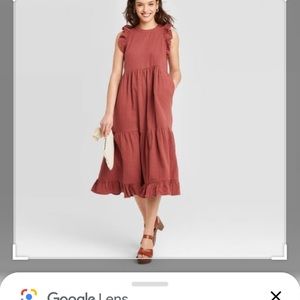 Universal Thread Women's Dress Burning Rose Sleeve